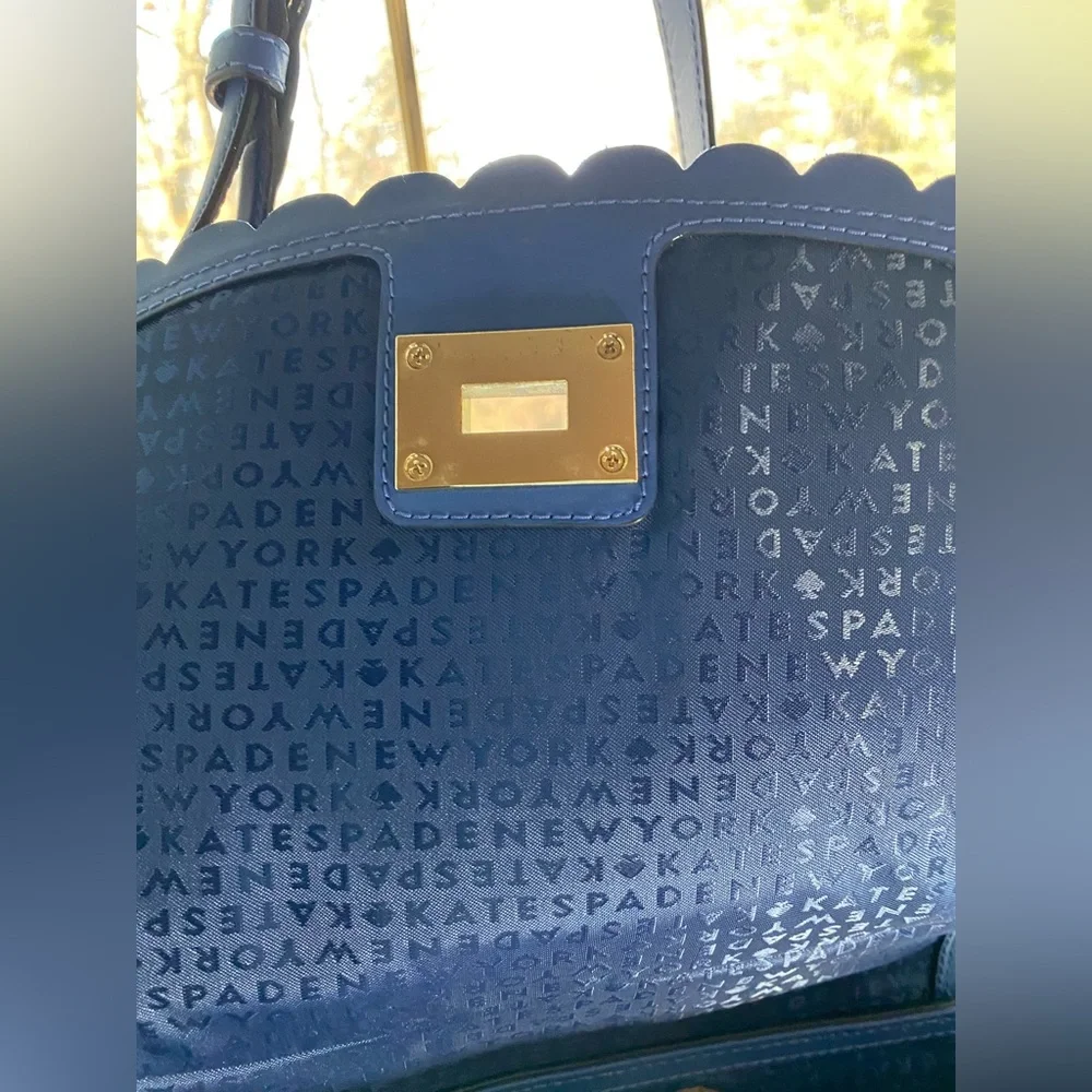 Kate Spade New York Maple Ct Scallop Jazmin Royal Blue Shoulder Bag - Picture 9 of 10